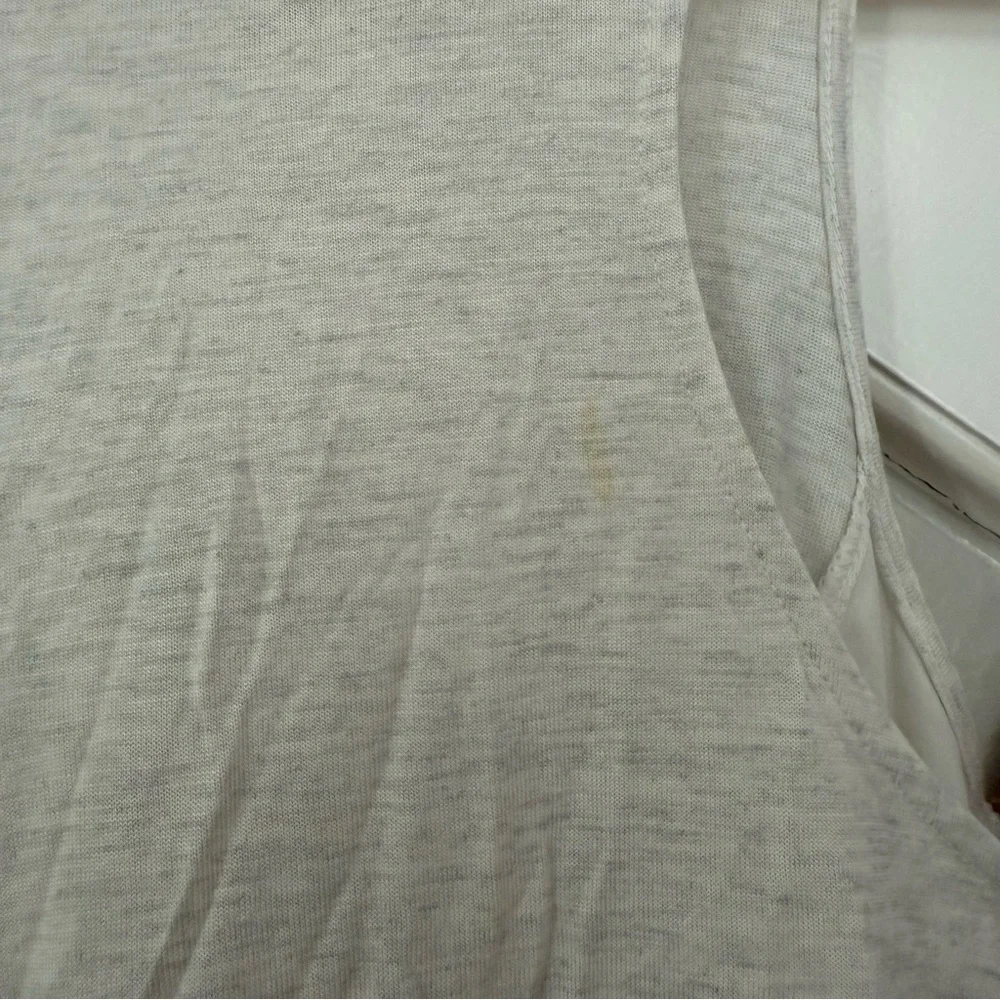 GAP Sleeveless Midi Dress in Heather Gray and Cream - Picture 4 of 8